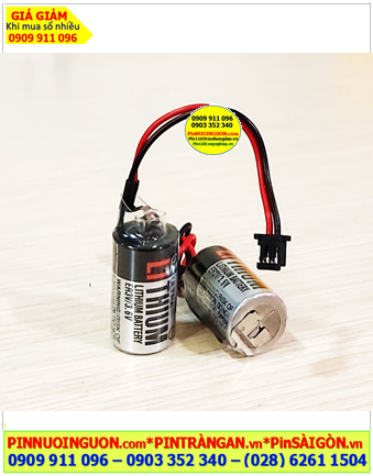 Toshiba ER3V (Zắc Yaskawa), Pin nuôi nguồn Toshiba ER3V lithium 3.6v 1/2AA 1000mAh _X.xứ Nhật